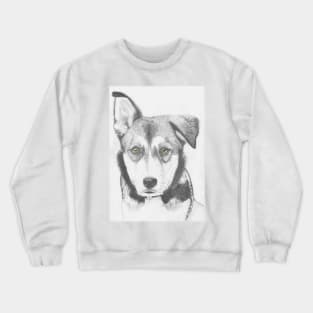 Husky Shepherd Cross with Brown Eyes Crewneck Sweatshirt